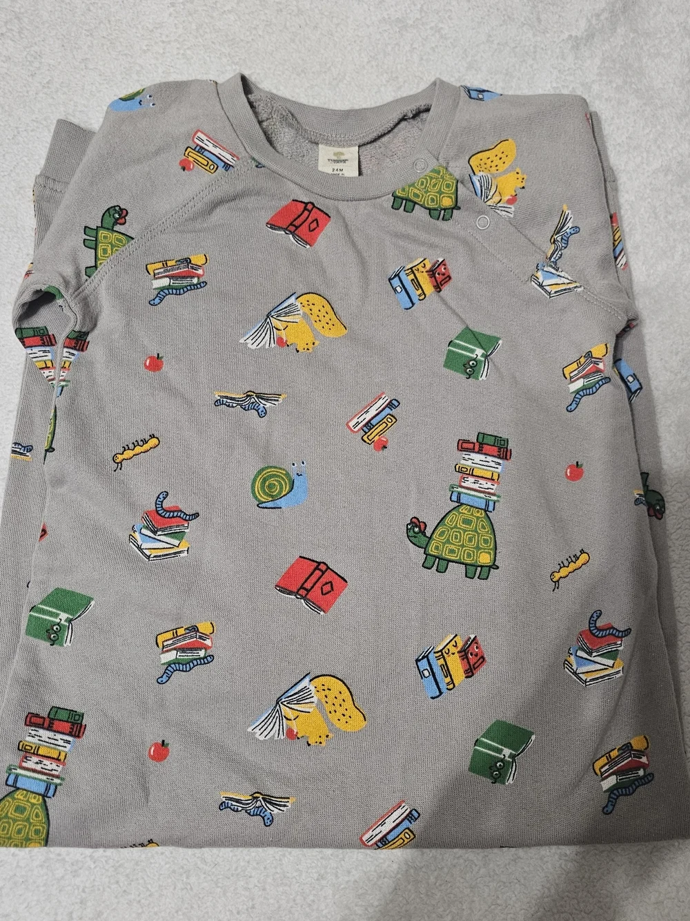 Turtle Tucker + Tate Baby Nordstrom Literary Friends Gray Romper 24 Months Nwt